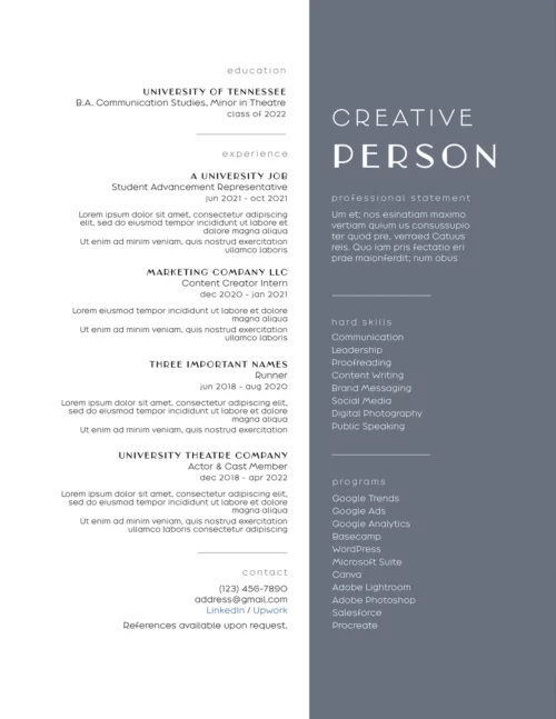Creative Resume 1